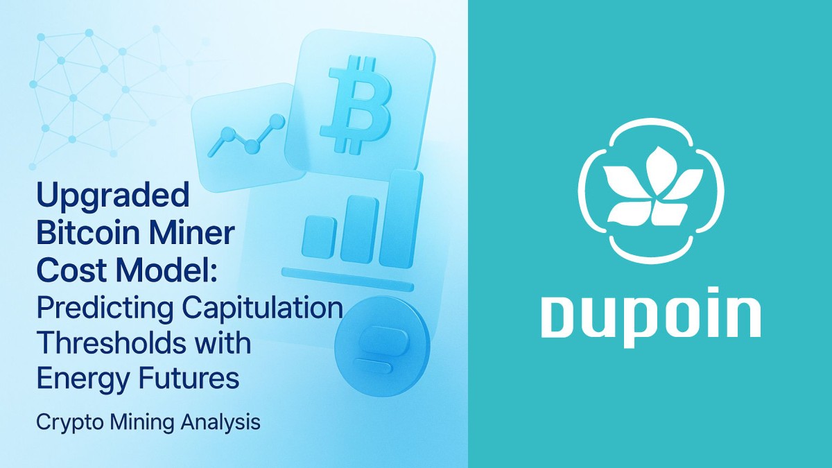 Bitcoin mining economics with energy futures