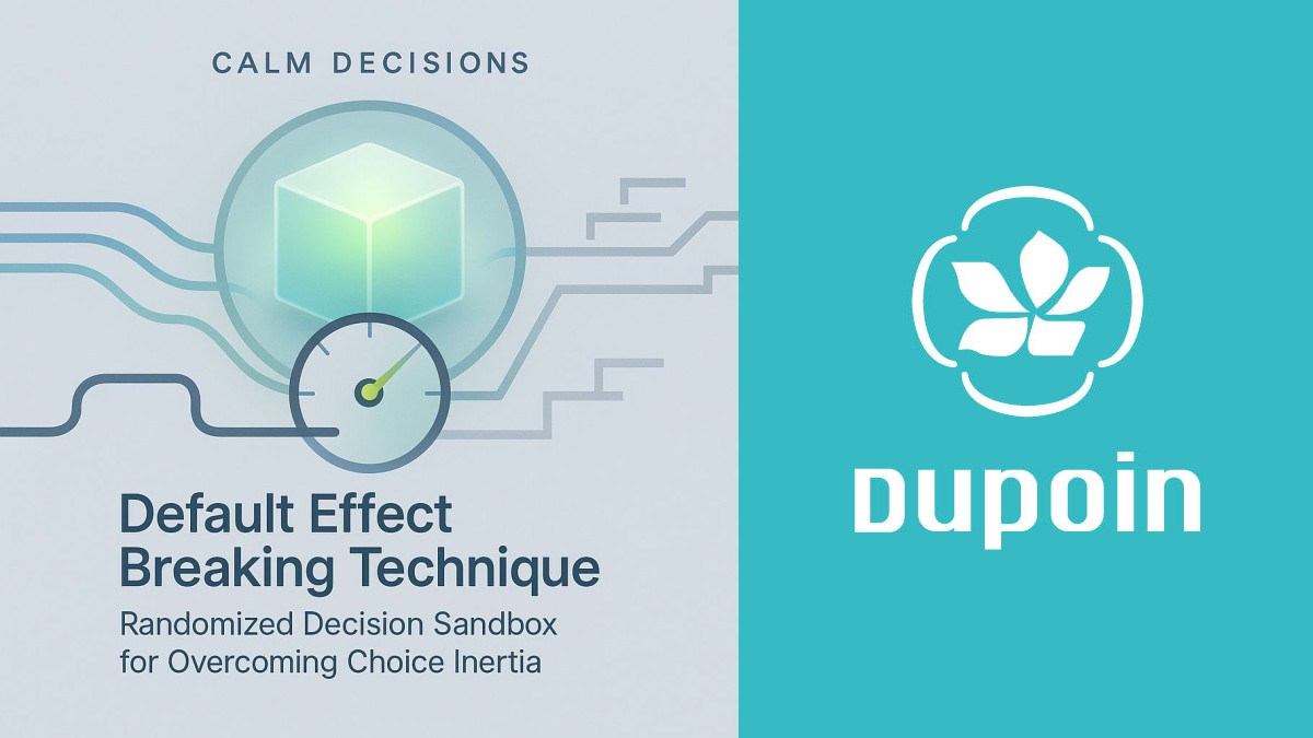 Break decision inertia with randomness sandbox