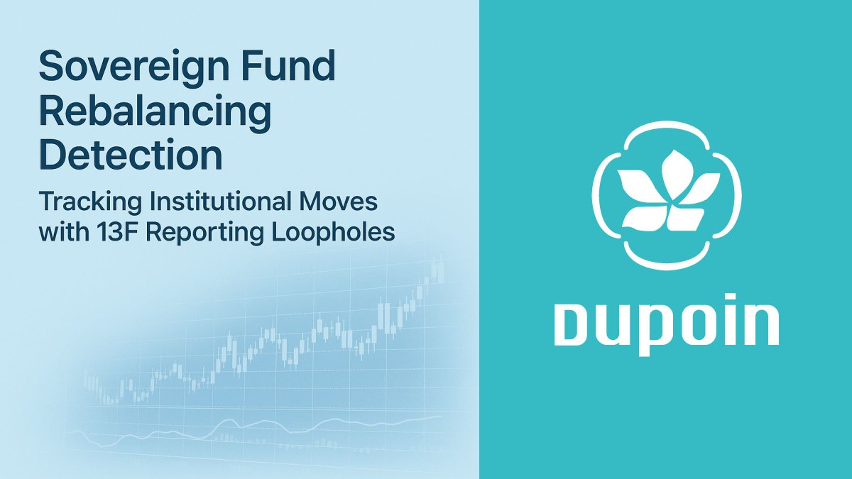Tracking sovereign funds during 13F blackouts