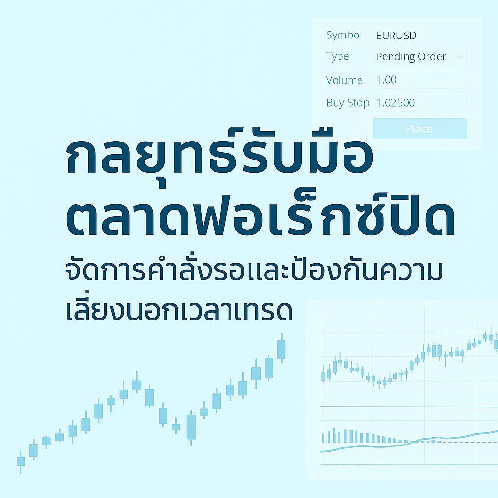 เทคนิคจัดการคำสั่งรอและรับมือความเสี่ยงเมื่อตลาดฟอเร็กซ์ปิด