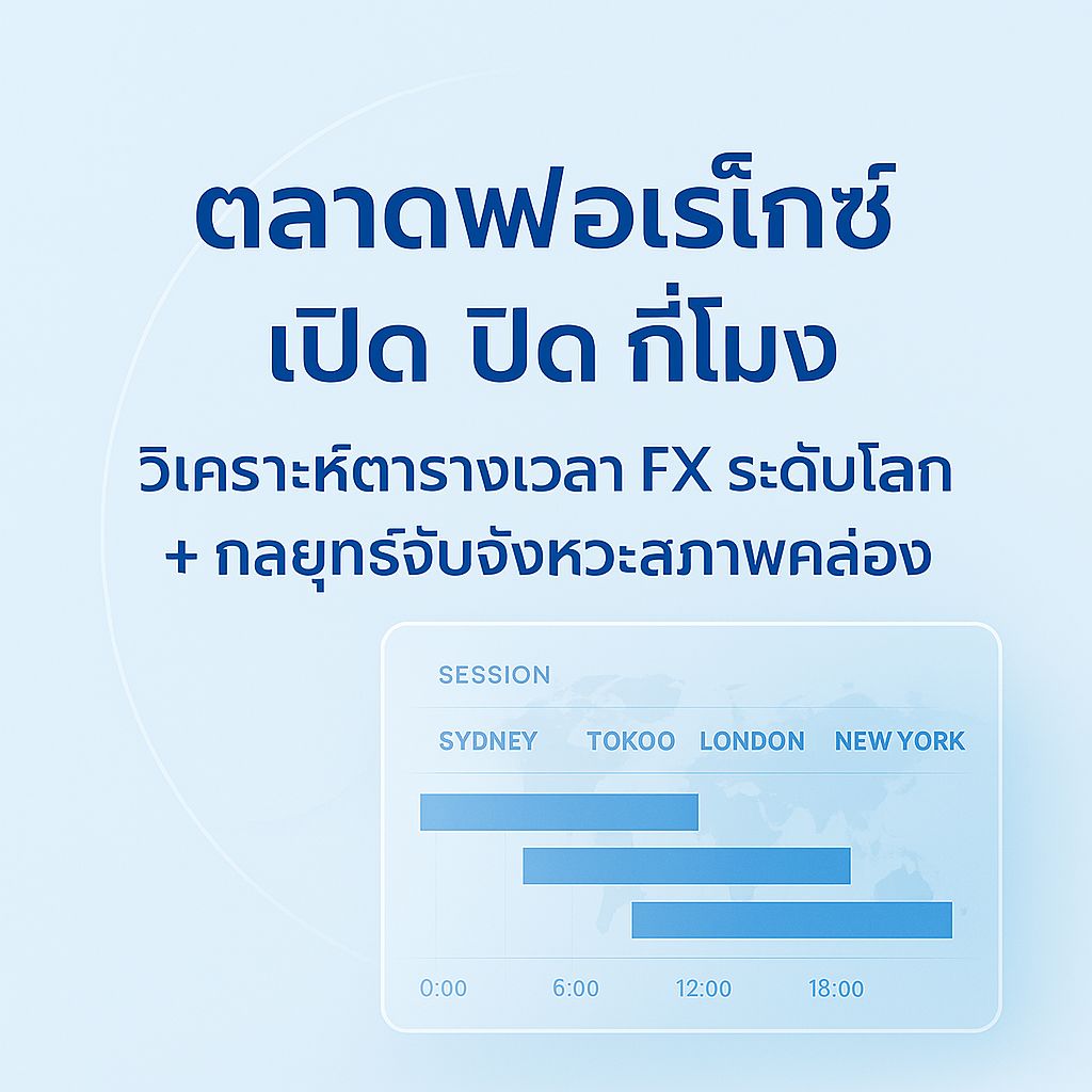 เจาะลึกตารางเวลา FX โลก: ช่วงเปิด-ปิดตลาดสำคัญ (เวลาไทย)   กลเม็ดจับจังหวะเงินไหล