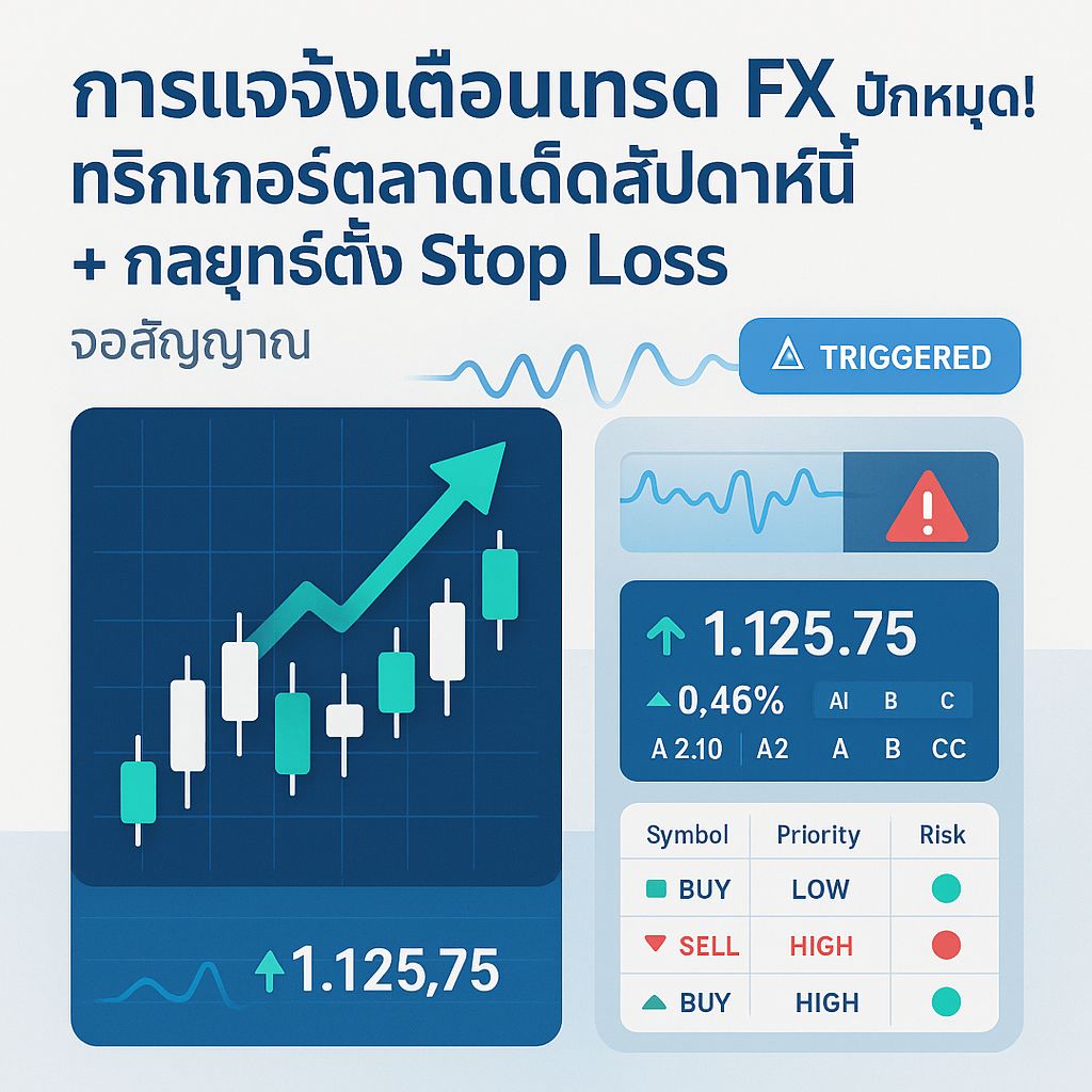 FX Trading Alert! จับตาเทรนด์สัปดาห์นี้   ตั้ง Stop Loss ยังไงให้ปัง