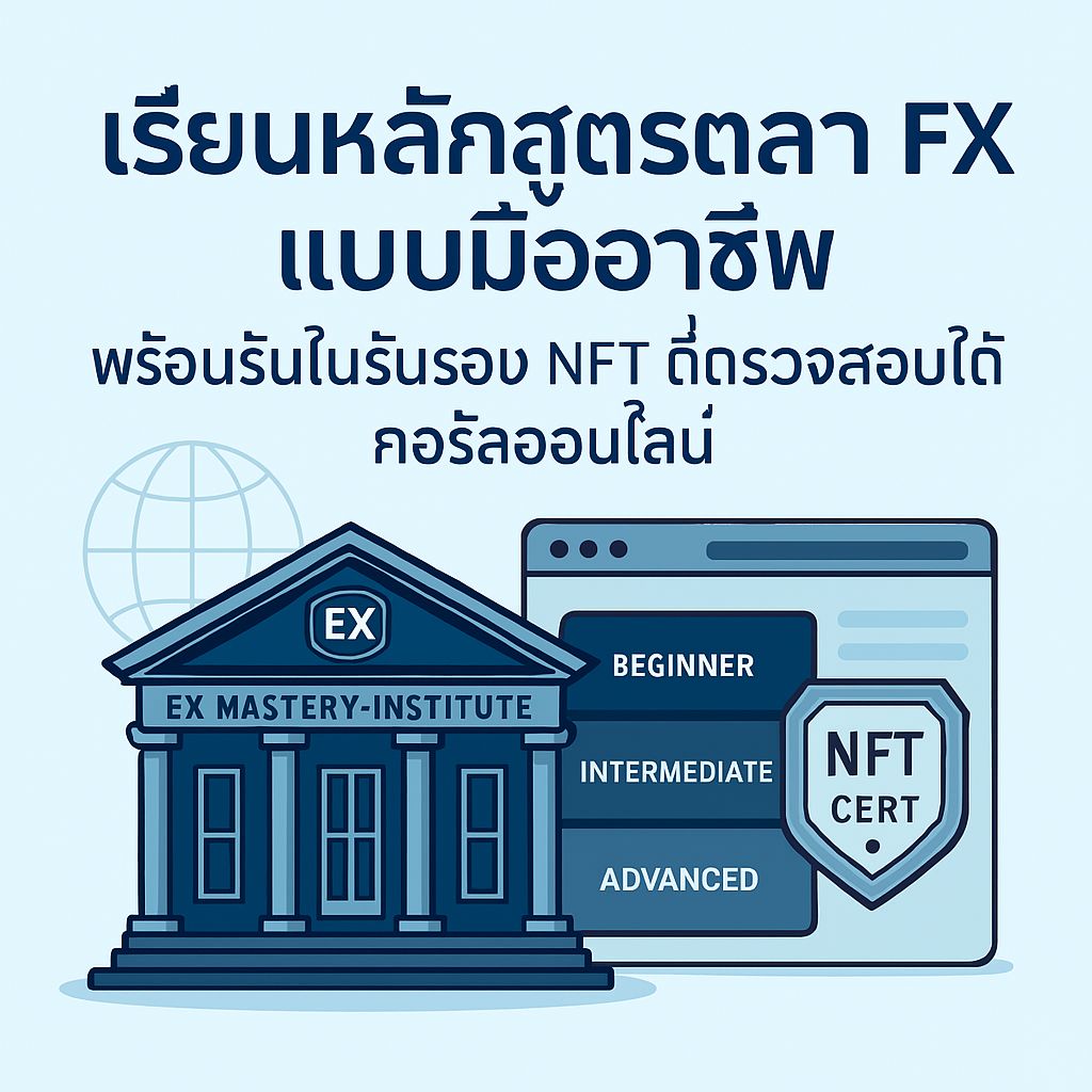 อัปเกรดสกิลเทรด Forex กับหลักสูตรตลาด FX พร้อมใบรับรอง NFT ที่น่าเชื่อถือ