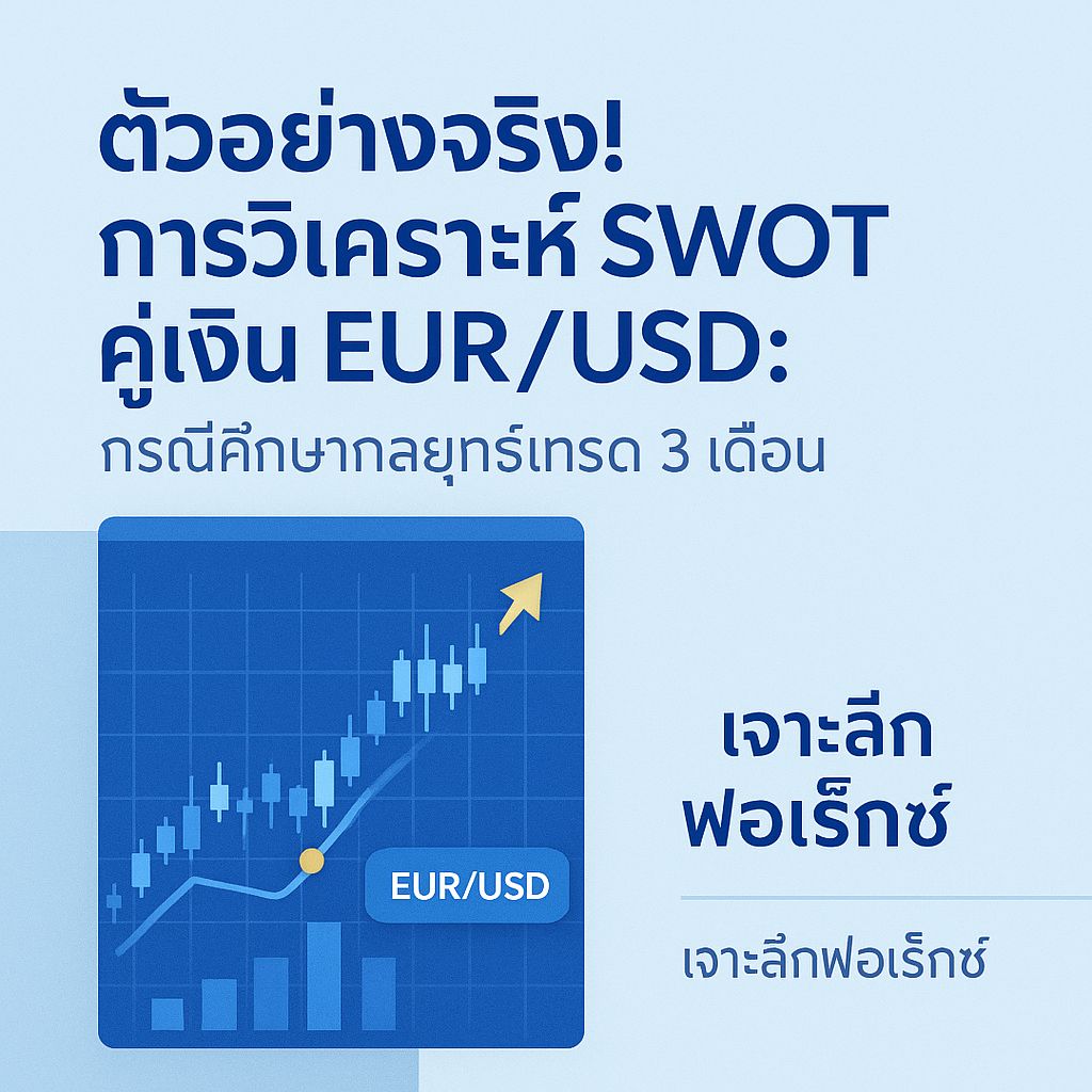 เจาะลึกกรณีศึกษา! วิเคราะห์ SWOT คู่เงิน EUR/USD ด้วยข้อมูลเทรดจริง 3 เดือน