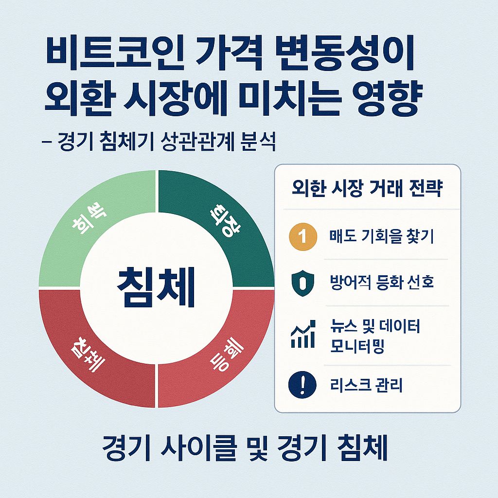 비트코인 가격 변동성이 외환 시장에 미치는 영향: 경기 침체기 동안의 관계 분석