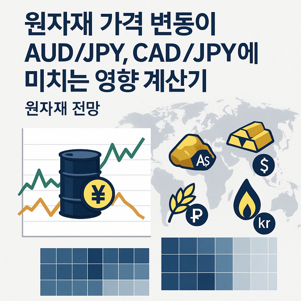 원자재 가격이 AUD/JPY와 CAD/JPY를 움직이는 법칙, 엔화 계산기로 파헤치기