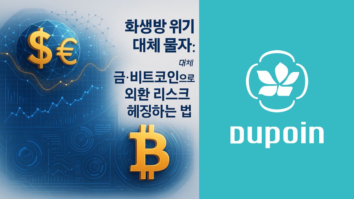 화생방 위기 대체 물자 : 금·비트코인으로 외환 리스크 헤징하는 법